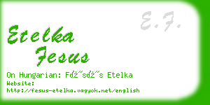 etelka fesus business card